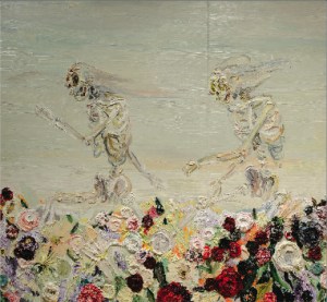 Allison Schulnik, Skipping Skeletons, 2008